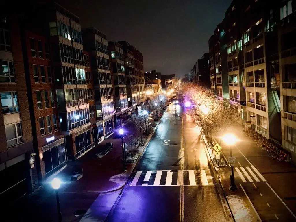 View of Washington DC at night