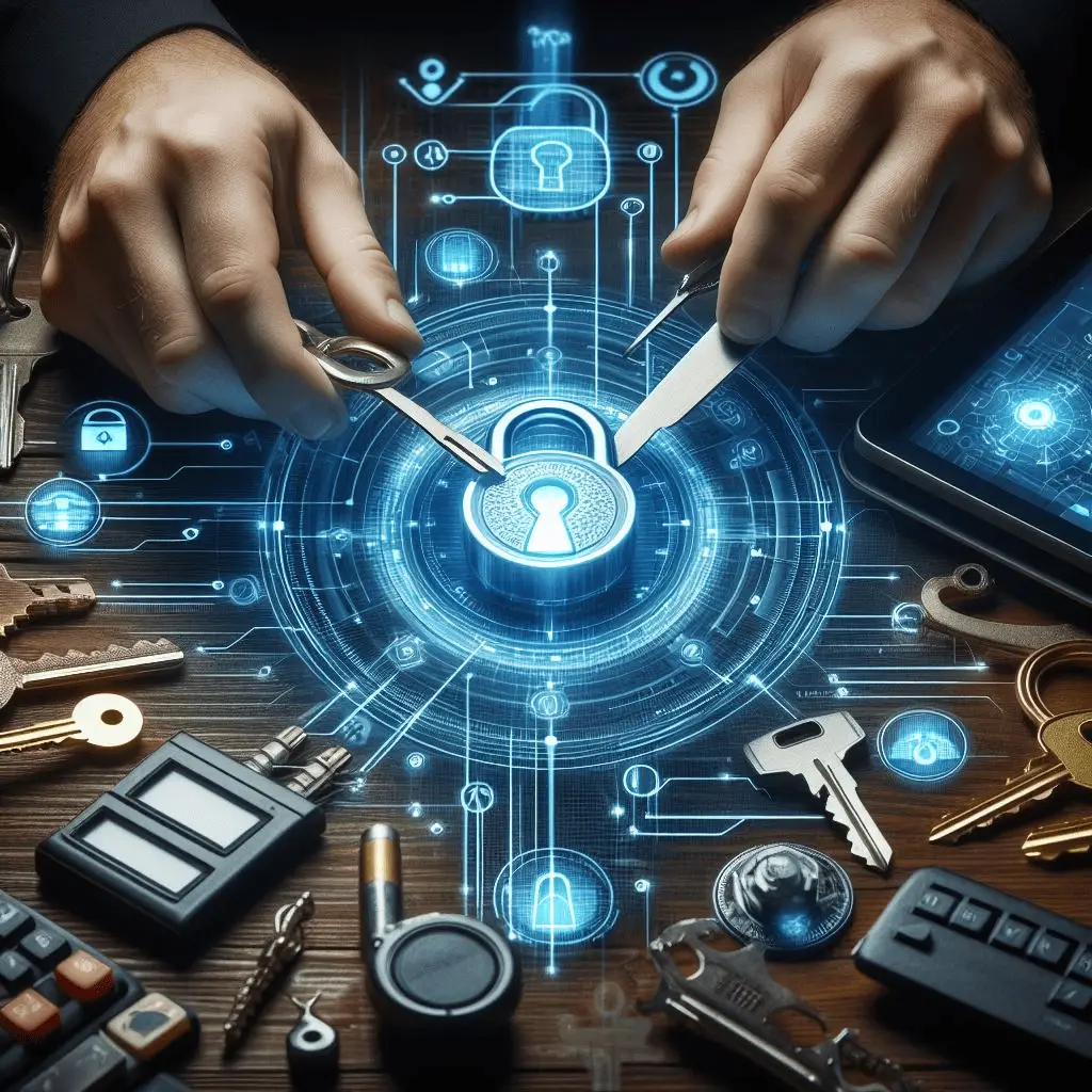 locksmith working on a lock