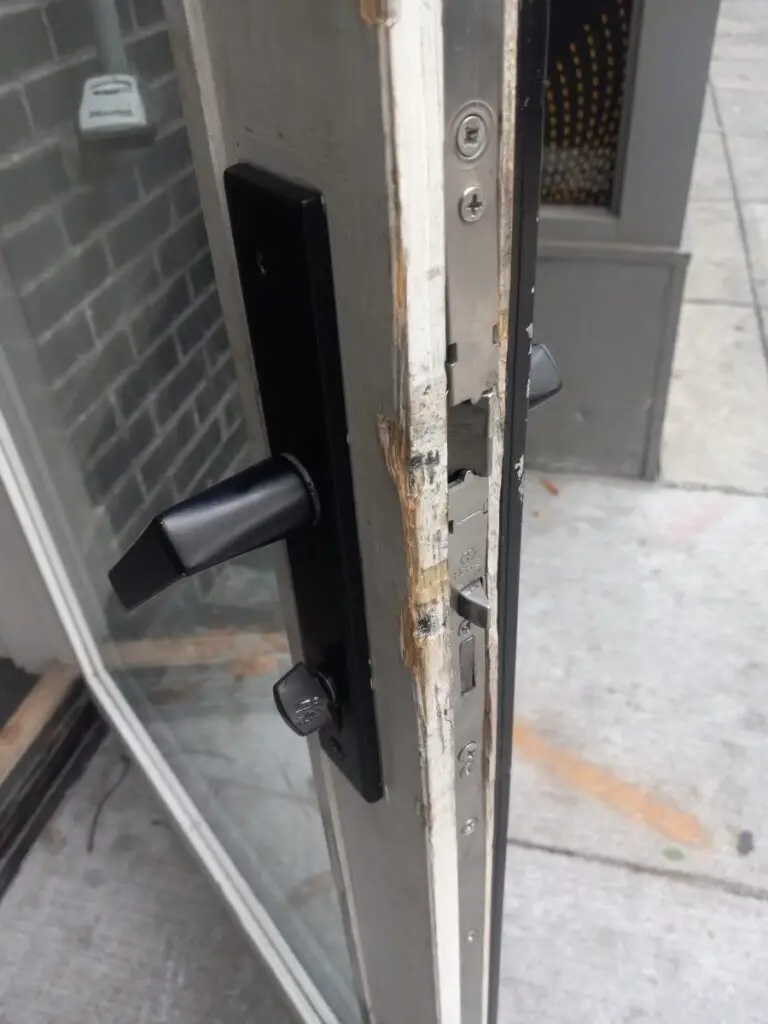 multipoint lock after door frame installation